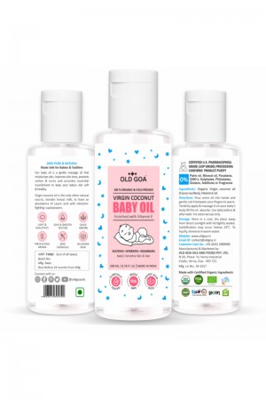 Organic Baby Oil | Cold Pressed | Baby's Sensitive Skin & Hair - 100 Ml 